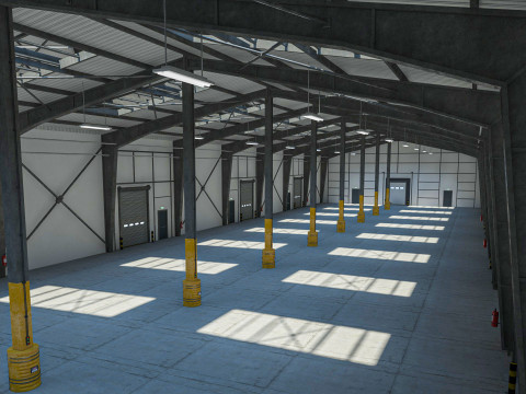 Warehouse 8 interior and exterior 3D Model