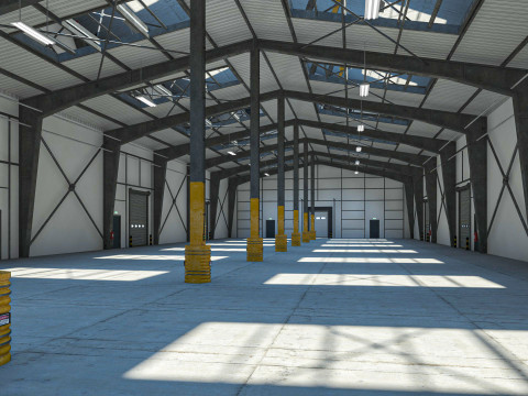 Warehouse 8 interior and exterior 3D Model