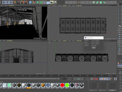 Warehouse 8 interior and exterior 3D Model