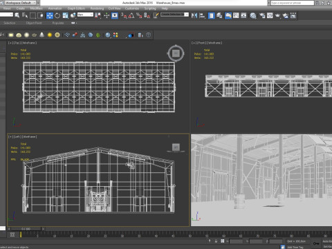 Warehouse 8 interior and exterior 3D Model