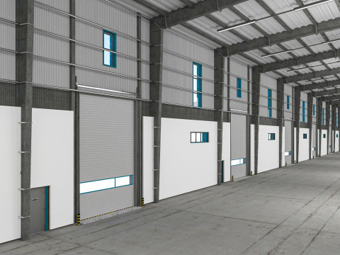 Warehouse 9 interior and exterior model 3D Model