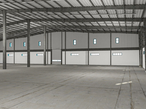 Warehouse 9 interior and exterior model 3D Model