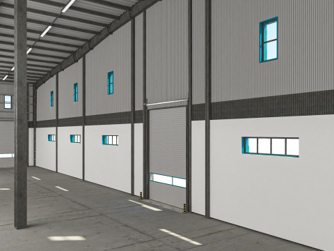 Warehouse 9 interior and exterior model 3D Model