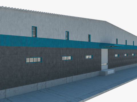Warehouse 9 interior and exterior model 3D Model