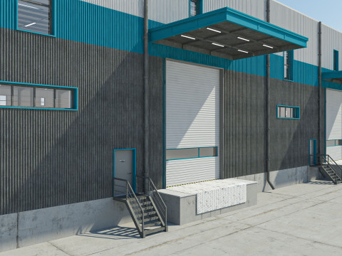 Warehouse 9 interior and exterior model 3D Model