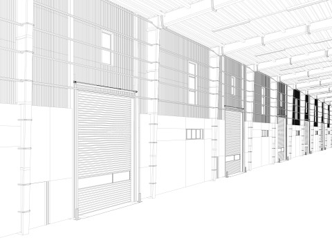 Warehouse 9 interior and exterior model 3D Model
