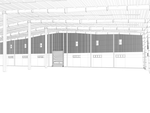 Warehouse 9 interior and exterior model 3D Model