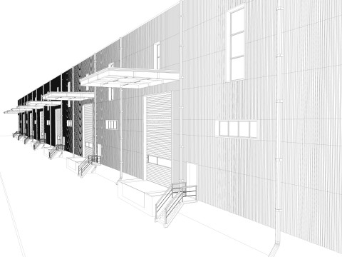 Warehouse 9 interior and exterior model 3D Model