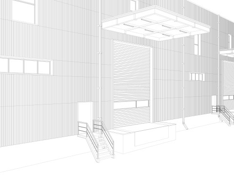 Warehouse 9 interior and exterior model 3D Model