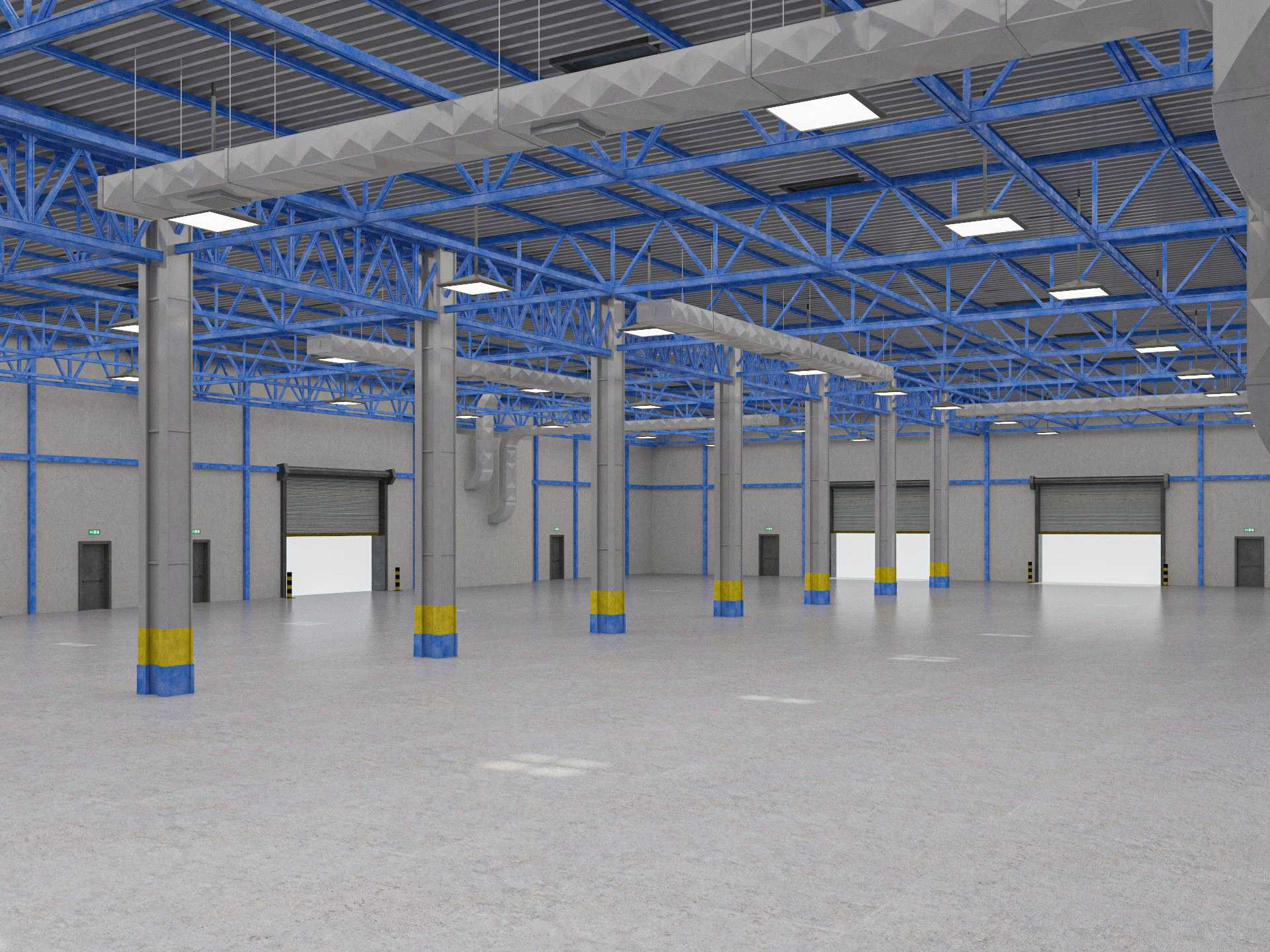 Warehouse 10 interior 3D Model .c4d .max .obj .3ds .fbx .stl .blend 