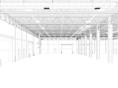 Warehouse 10 interior 3D Модель