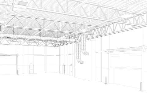 Warehouse 10 interior 3D Model