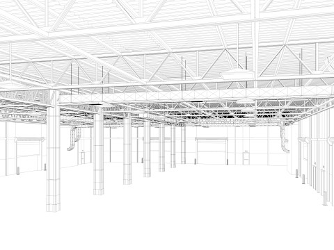 Warehouse 10 interior 3D Модель