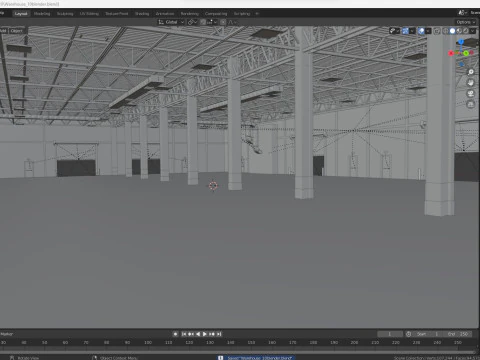 Warehouse 10 interior 3D Model