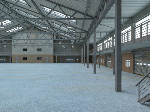 Warehouse 11 interior and exterior 3D Model