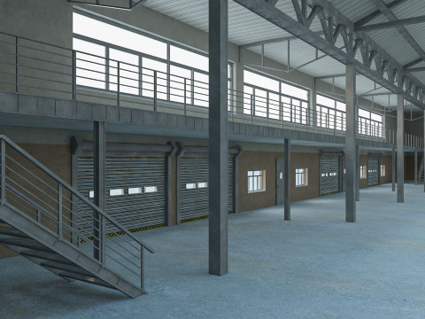 Warehouse 11 interior and exterior 3D Model