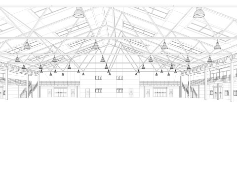 Warehouse 11 interior and exterior 3D Model