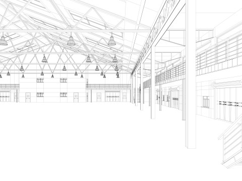 Warehouse 11 interior and exterior 3D Model
