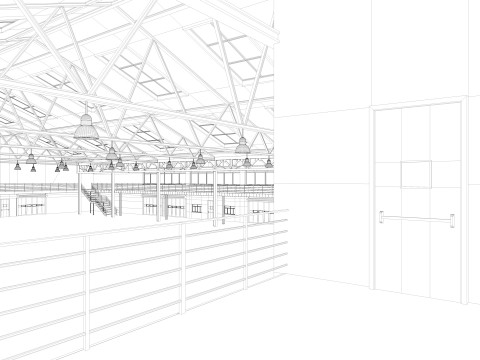 Warehouse 11 interior and exterior 3D Model