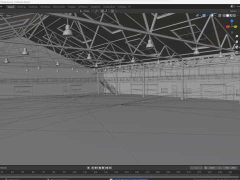 Warehouse 11 interior and exterior 3D Model