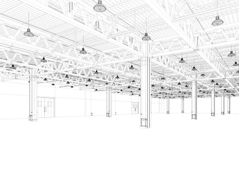 Warehouse 12 interior model 3D Model