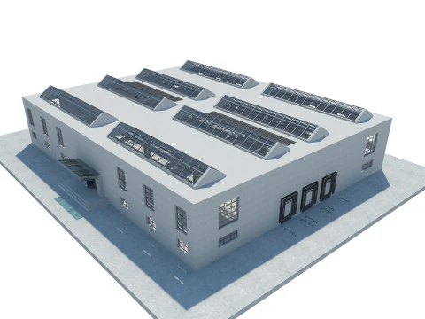 Warehouse interior and exterior 3 3D Model