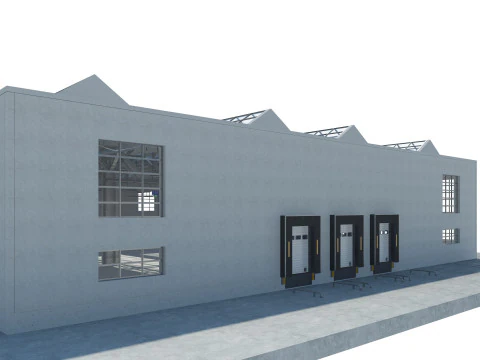 Warehouse interior and exterior 3 3D Model