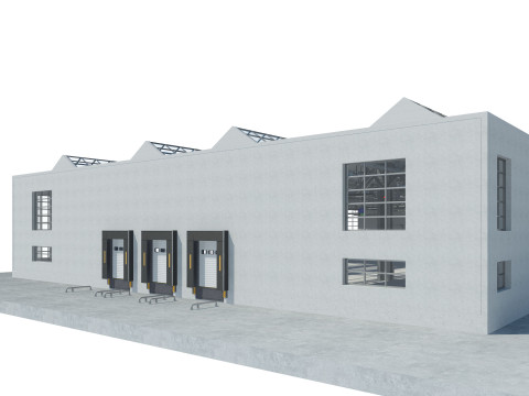 Warehouse interior and exterior 3 3Dモデル