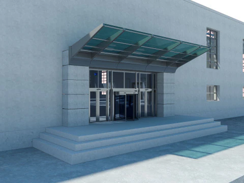 Warehouse interior and exterior 3 3D Model
