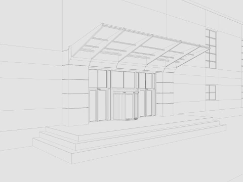Warehouse interior and exterior 3 3D Model