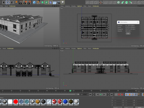 Warehouse interior and exterior 3 3Dモデル