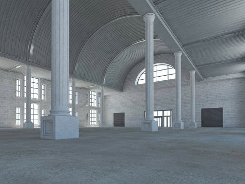 Warehouse Hall 3D Model