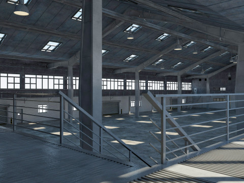 Warehouse interior and exterior 2 Modelo 3D
