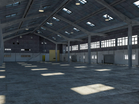 Warehouse interior and exterior 2 3D मॉडल