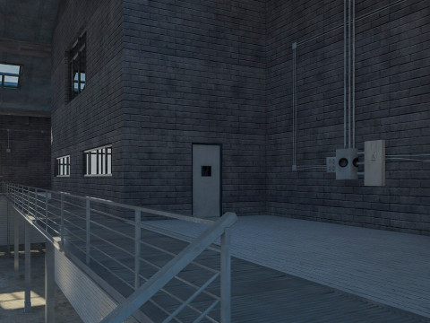 Warehouse interior and exterior 2 3D मॉडल