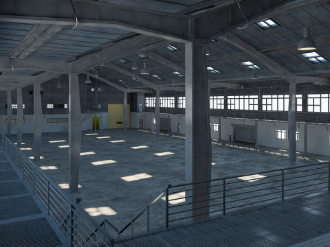Warehouse interior and exterior 2 3D मॉडल