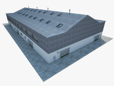 Warehouse interior and exterior 2 3D मॉडल