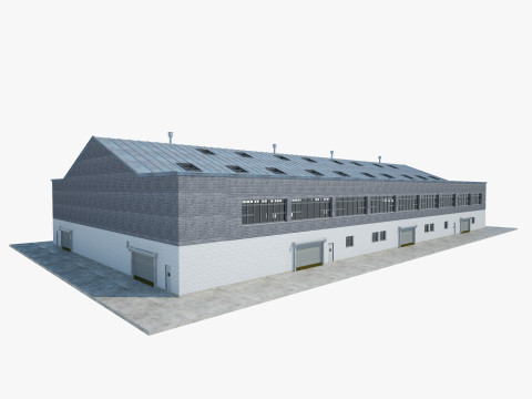Warehouse interior and exterior 2 3D मॉडल