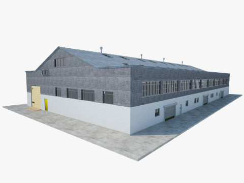 Warehouse interior and exterior 2 3D मॉडल