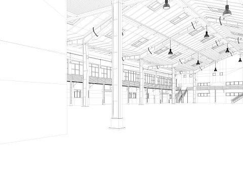 Warehouse interior and exterior 2 3D मॉडल