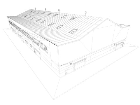 Warehouse interior and exterior 2 3D मॉडल