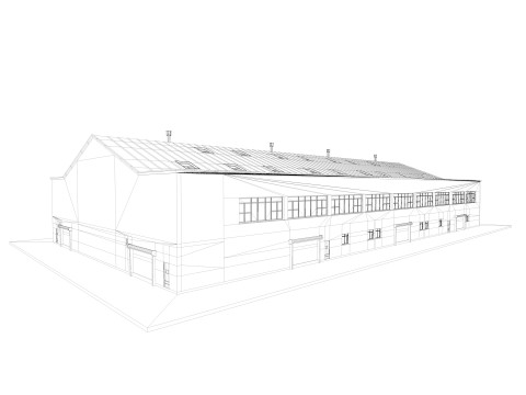 Warehouse interior and exterior 2 3D मॉडल