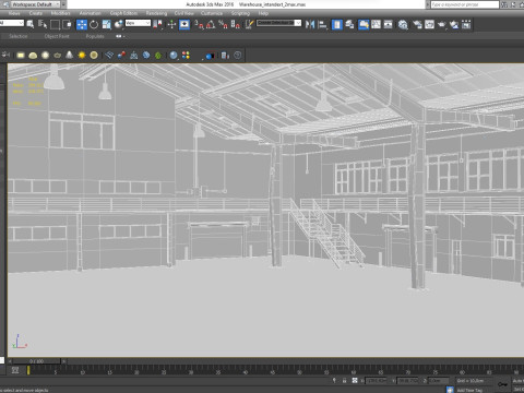 Warehouse interior and exterior 2 3D मॉडल