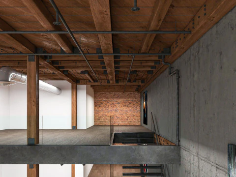 Warehouse Home Loft Office 3D Model