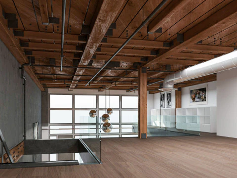 Warehouse Home Loft Office 3D Model