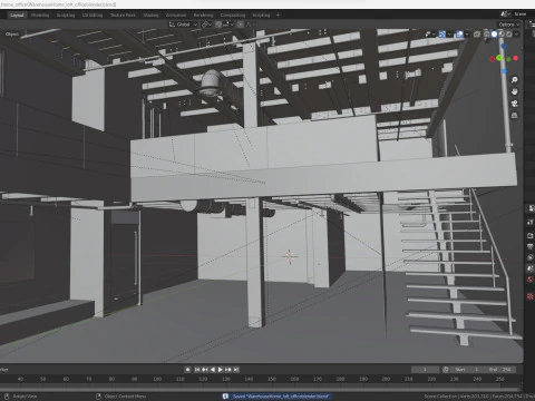 Warehouse Home Loft Office 3D Model