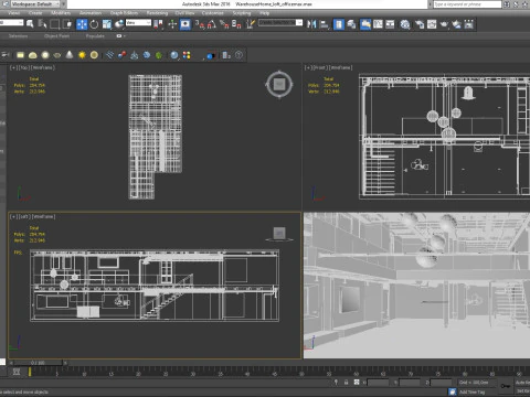 Warehouse Home Loft Office 3D Model