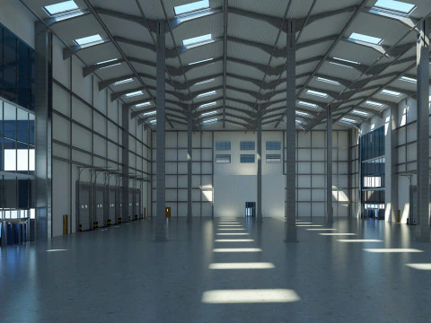 Warehouse Logistic interior and exterior 3D Model