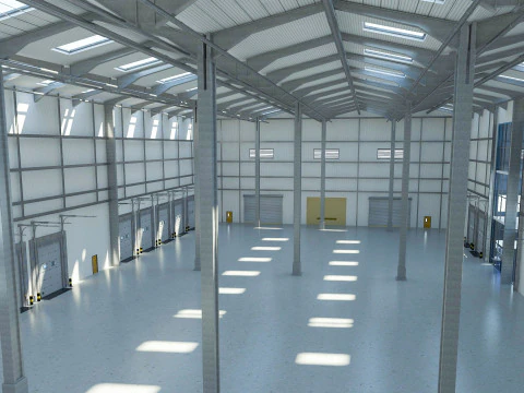 Warehouse Logistic interior and exterior 3D Model