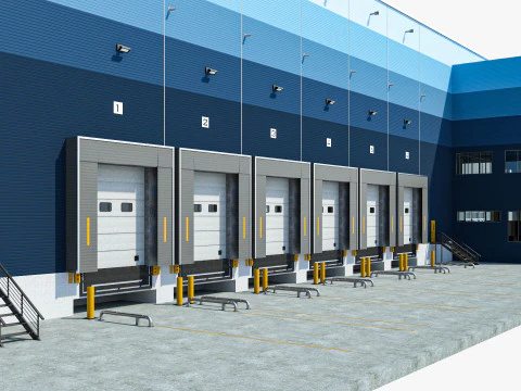 Warehouse Logistic interior and exterior 3D Model